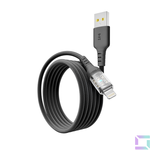 USB YOKI CYBER YK-CY23 Lightning 2.4A 1.2m Цвет Черный 6907858579525 фото