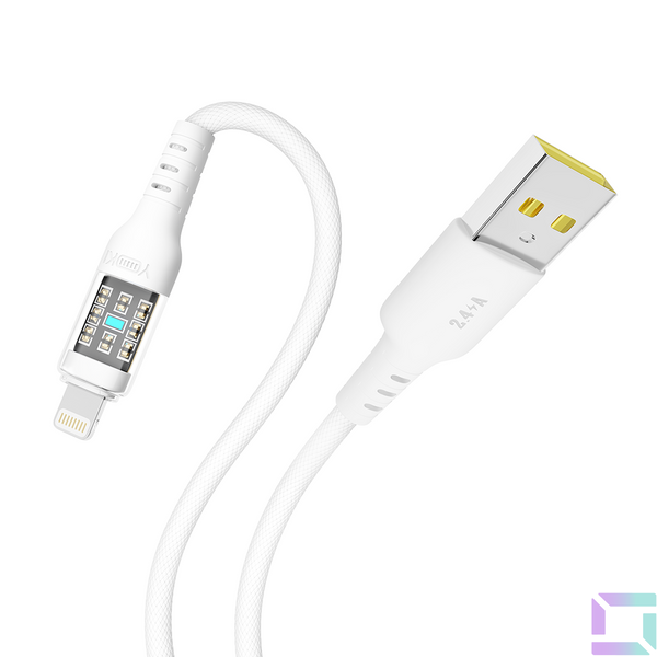 USB YOKI CYBER YK-CY23 Lightning 2.4A 1.2m Цвет Черный 6907858579525 фото