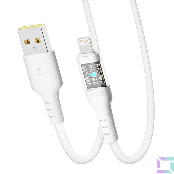 USB YOKI CYBER YK-CY23 Lightning 2.4A 1.2m Цвет Черный 6907858579525 фото