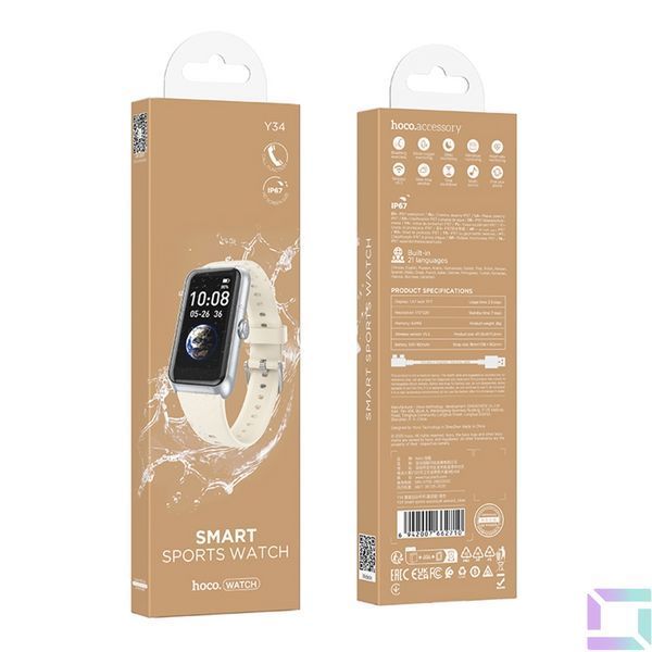 Смарт Годинник Hoco Y34 Smart sports watch Сірий 6942007662710 фото