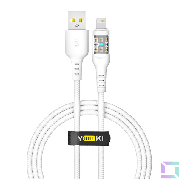 USB YOKI CYBER YK-CY23 Lightning 2.4A 1.2m Цвет Черный 6907858579525 фото