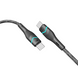 Кабель USB Ridea RC-RL15 RGB Light Type-C to Type-C 60W 1.2m Чорний 6908014700098 фото 4