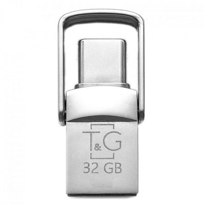 USB OTG флеш-накопичувач -Type C 32GB T&amp;G металева серія 104 Колір Сталевий 4719303952782 фото