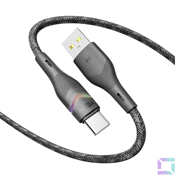 USB YOKI RGB YK-RG24 Type-C 3A 1.2m Цвет Черный 6907858579648 фото