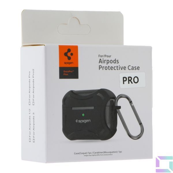 Футляр TPU Spigen DuraPro Flex with Hook для Airpods Pro 2 Black 2020000438687 фото
