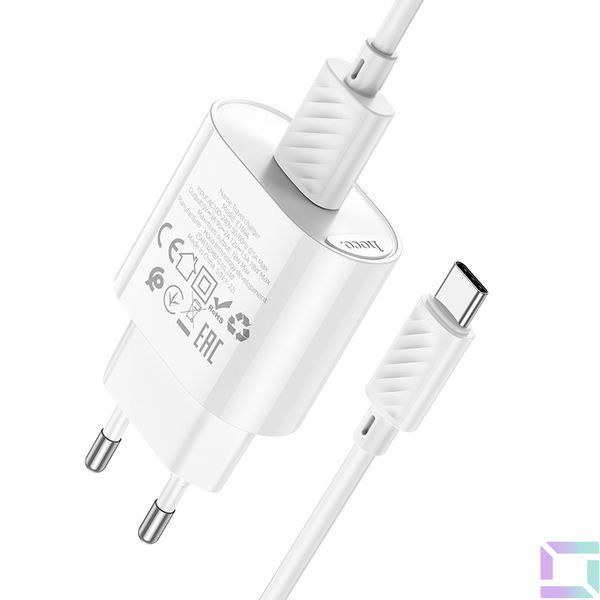 Сетевое Зарядное Устройство Hoco C109A 1USB QC 18W+USB to Type-C Белый 6931474784834 фото