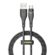 Кабель USB YOKI RGB YK-RG24 Type-C 3A 1.2m Чорний 6907858579648 фото 2