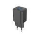 Мережевий Зарядний Пристрій Yoki FluxGaN YK-GaN25FAC 1 Type-C+1USB PD&QC 25W Чорний 6912345678124 фото