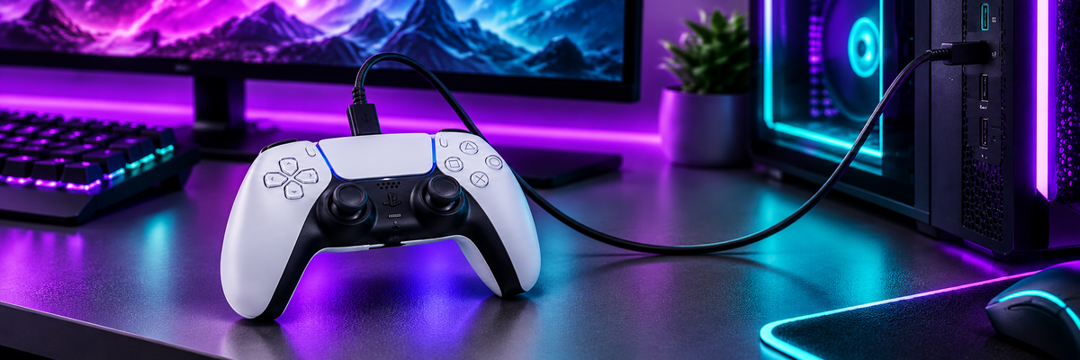 DualSense від PS5 підключений до ПК через USB-C